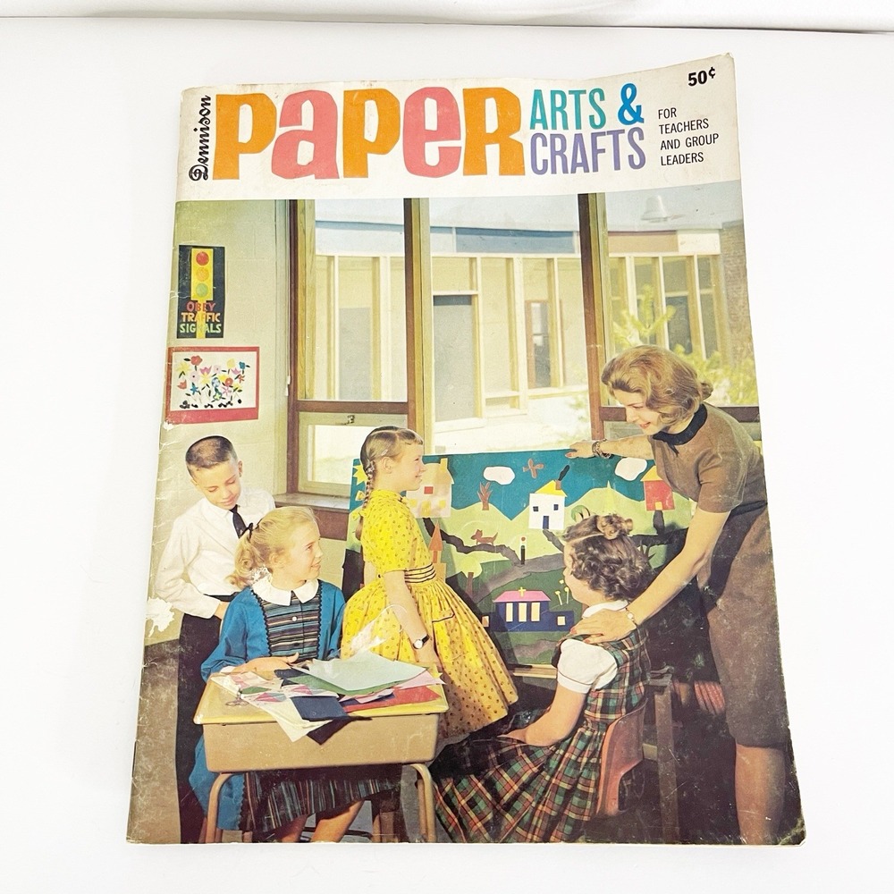 Original 1963 Dennison Paper Arts & Crafts For Teachers & Group Leaders Vintage
